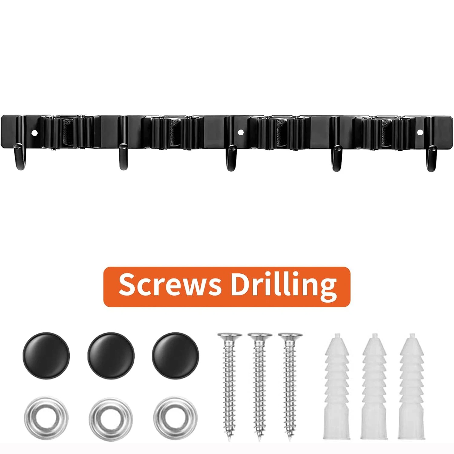 Gardening Tools Range - ชั้นวางเครื่องมือโลหะแบบหนาพิเศษ 1 ชิ้น พร้อมช่องใส่ 4 ช่อง