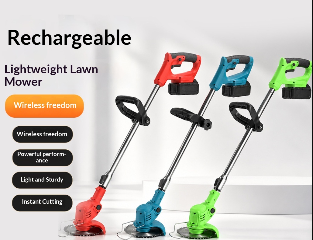 Gardening Tools Electric - เครื่องตัดหญ้าไฟฟ้าไร้สายแบบมือถือรุ่นใหม่ ปรับระดับได้ ใช้กับแบตเตอรี่ 21V ได้