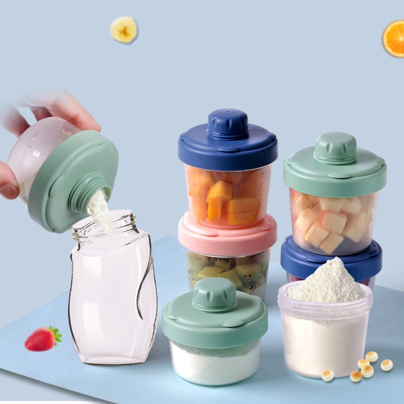 Fertilizer Dispenser - 60ml/120ml กล่องเก็บนมผง 3 ชั้นเครื่องจ่ายสูตรเด็กทารก Essential ธัญพืชขนมขบเคี้ยวคอนเทนเนอร์สำหรับ