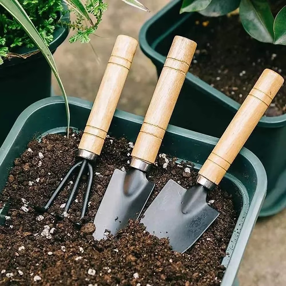 Gardening Tools Spade - ชุดเครื่องมือทำสวนขนาดเล็ก 3 ชิ้น/ชุด สำหรับปลูกต้นไม้ กระถางดอกไม้ กระบองเพชร