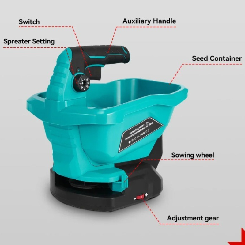 6 เกียร์อัตโนมัติปุ๋ย Spreader - Gardening Tools Electric บทวิจารณ์และราคา